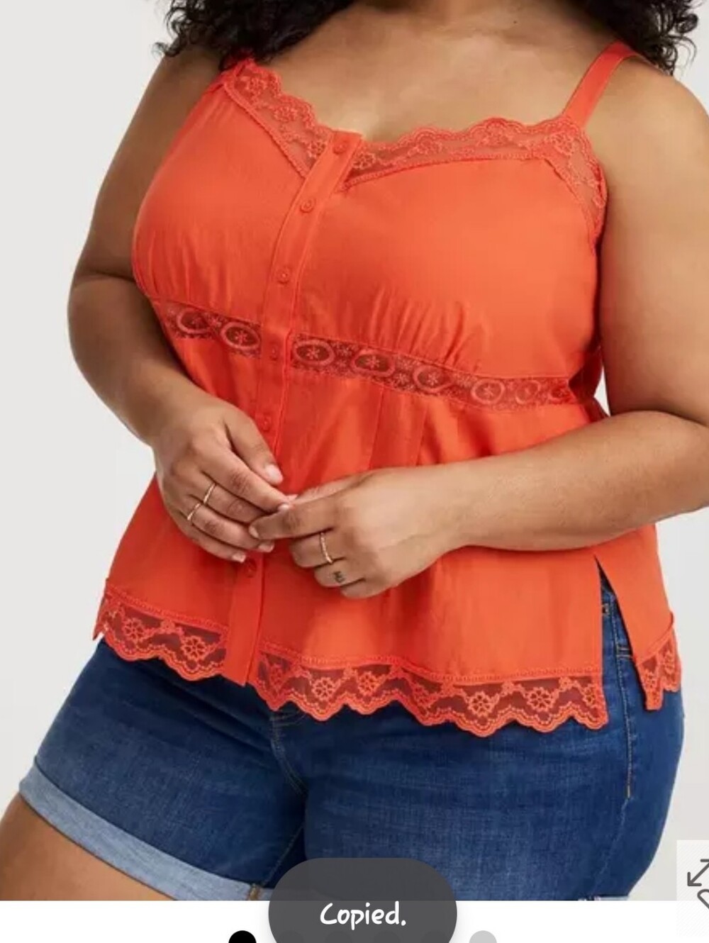 NWT TORRID 2X Lace Trim Cami